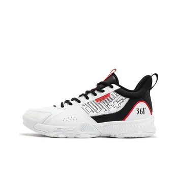 361° Cushioning Anti Slip And Wear Resistant Low Top Basketball Shoes Men's 361 Degrees White/Robin Red