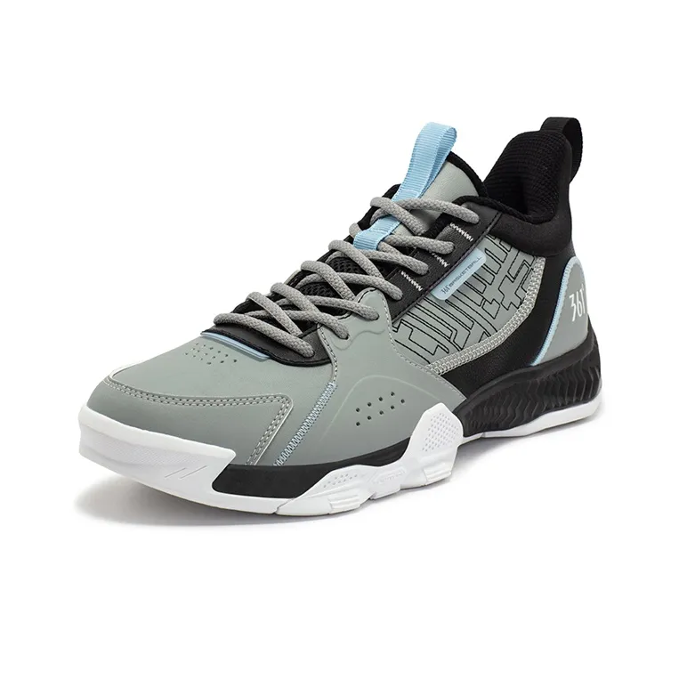 361° Cushioning Anti-Slip And Wear-Resistant Low-Top Basketball Shoes Men's Invisible Gray/Calm Blue-1