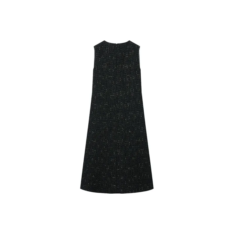DIALOGUE Long Sleeved Dresses Women's Heather Black-1