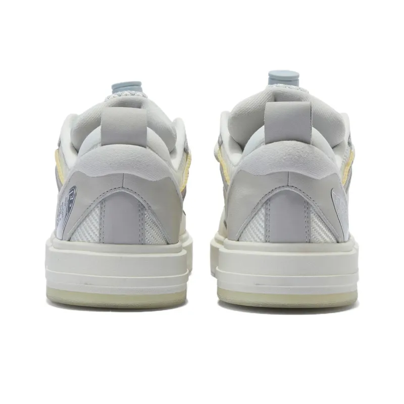 LiNing Wave Skateboard Shoes Men Low Top Microcrystalline Gray-4