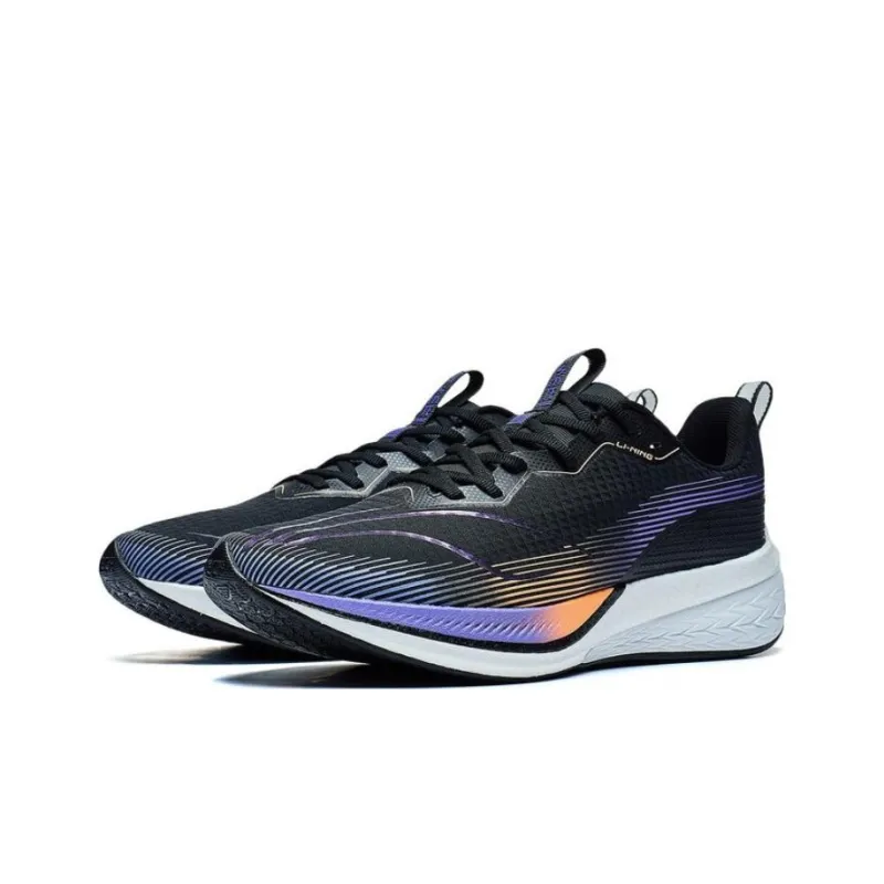 LiNing Red Hare 6 Pro Shock Absorbers Rebound Low Top Marathon Sprint Running Shoes Men's Black-2