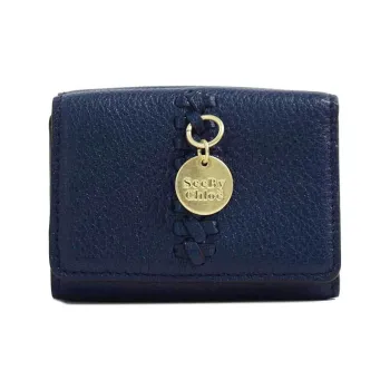 See By Chloe Tilda Grained Goatskin Wallet Mini Women's Marine Blue