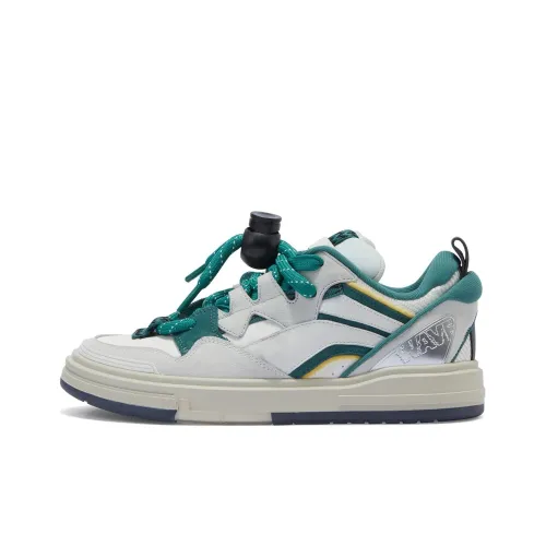 LiNing Wave SWAG Skateboard Shoes Women's Low-Top Wild Duck Green