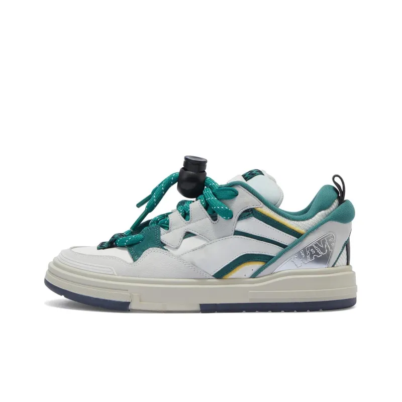LiNing Wave SWAG Skateboard Shoes Women's Low Top Wild Duck Green-0