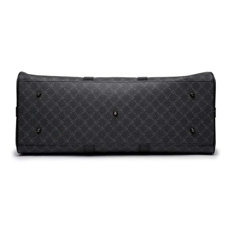 FAIRWHALE PU Travel Bag, Handbag, Luggage Bag, Crossbody Bag Unisex Black/Brown-12