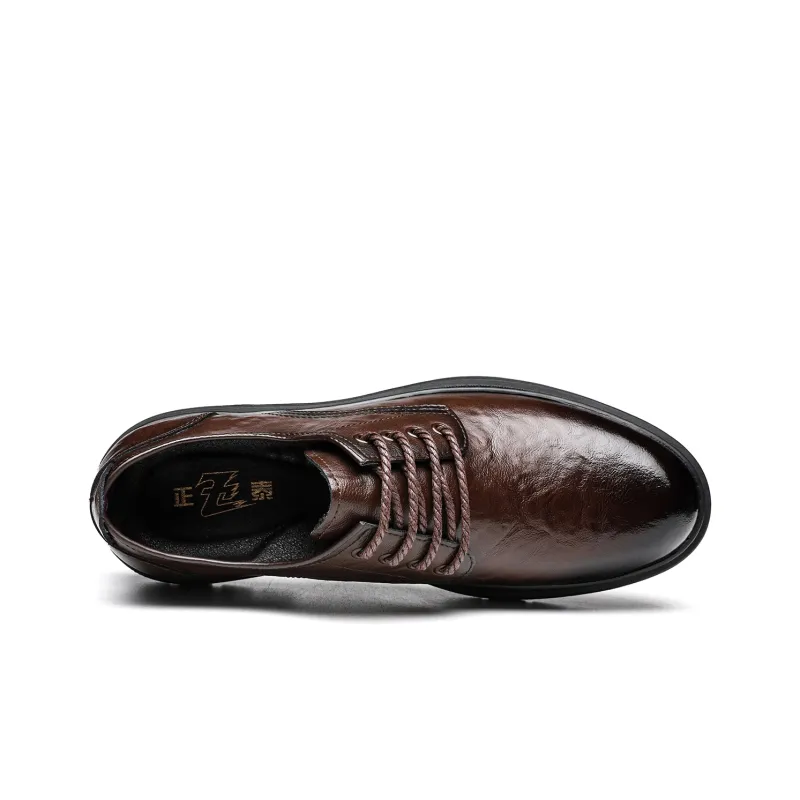 CHINT Dress Shoes Men Low Top Black-7