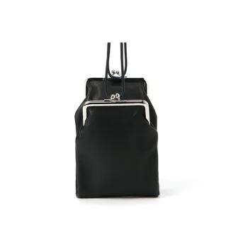 Yohji Yamamoto Cow Leather Clutches Shoulder Bag Crossbody Bag Mini Women's Black
