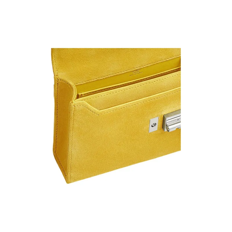 HERMES Doblis Calfskin Handgun Bag Shoulder Bag Crossbody Bag Mini Women's 9O Jaune De Naples Naples Yellow-3