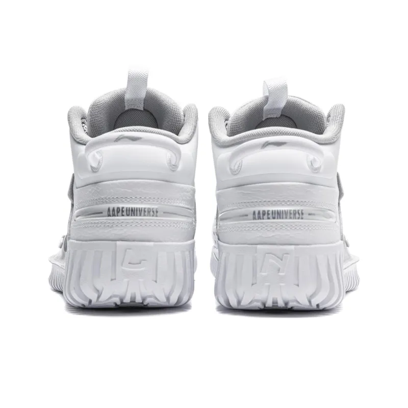 Aape x LiNing Badfive 3 Cushioning Low Top Outdoor Performance Basketball Shoes Men's White-5