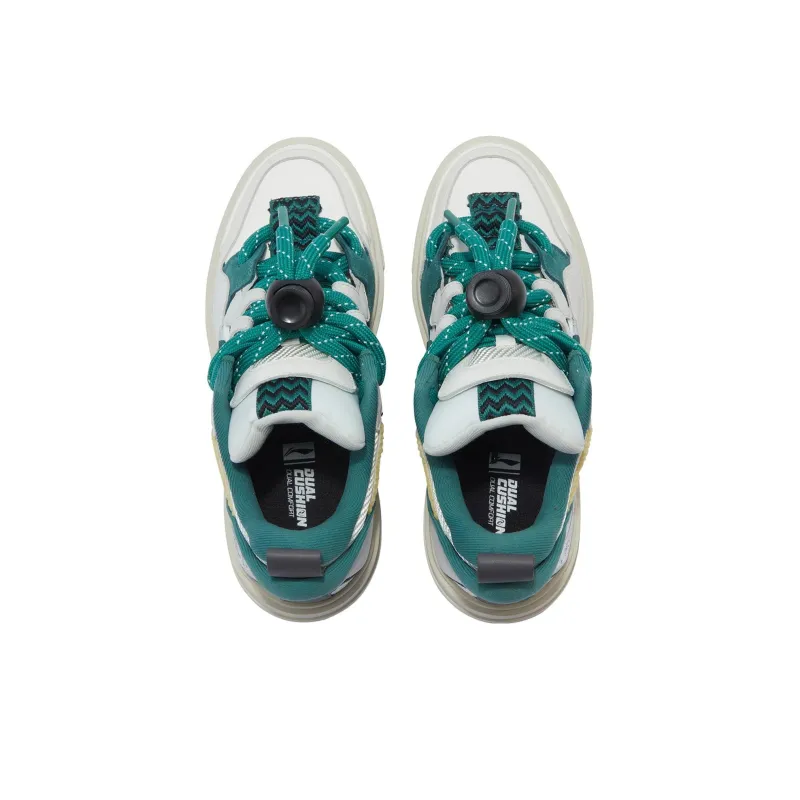 LiNing Wave SWAG Skateboard Shoes Women's Low Top Wild Duck Green-3