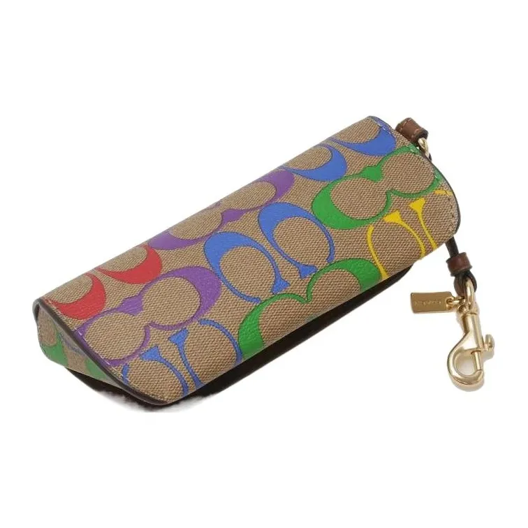 COACH Sunglass Case Eyeglass Pouches Brown-3