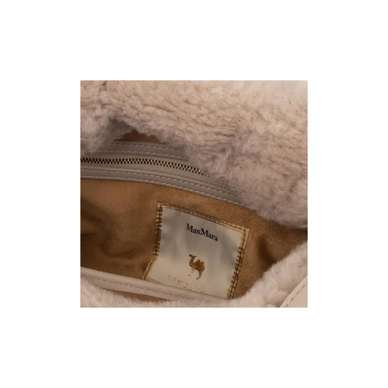 MaxMara Cuscino Teddy Foldover Top Shoulder Bag-3