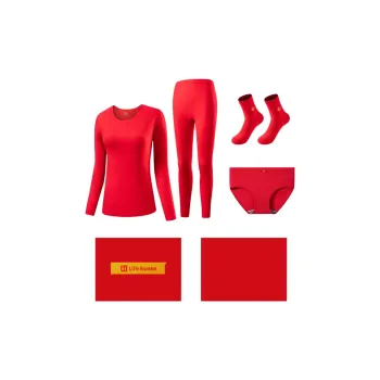 HLA Thermal Set Women's 3 Piece Gift Box Set Red