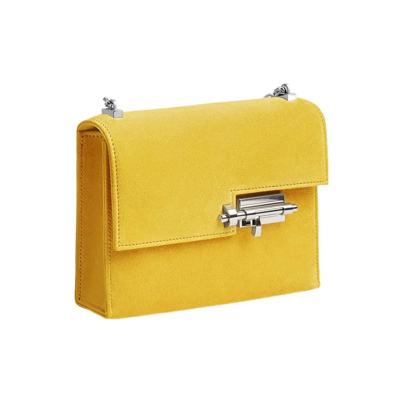 HERMES Doblis Calfskin Handgun Bag Shoulder Bag Crossbody Bag Mini Women's 9O Jaune De Naples Naples Yellow-1