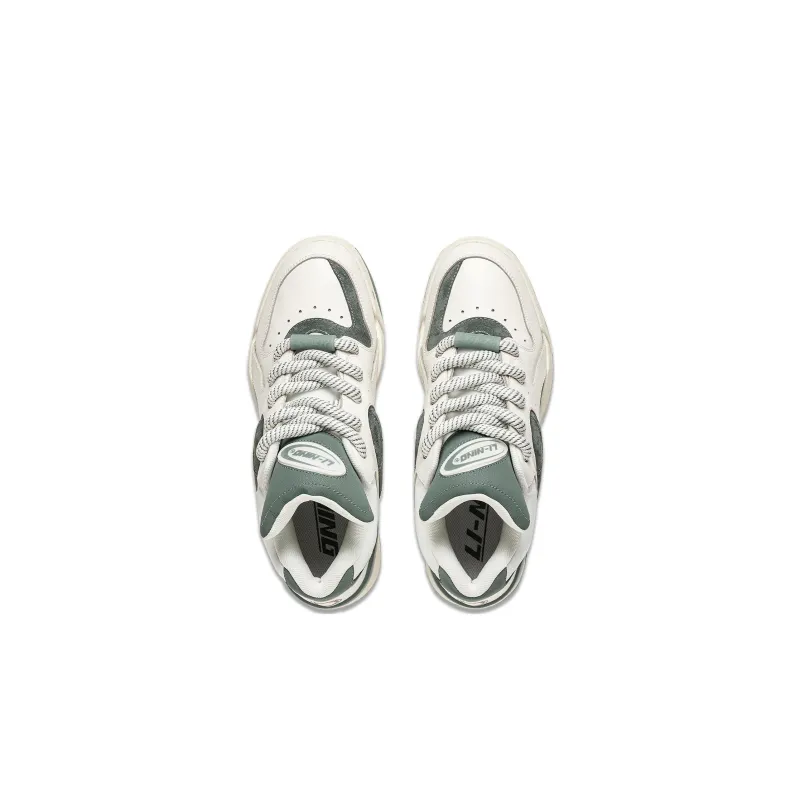 LiNing Shooting Star Cushioning Wear-Resistant Low-Top Casual Shoes Unisex Qian Shan Jade-3