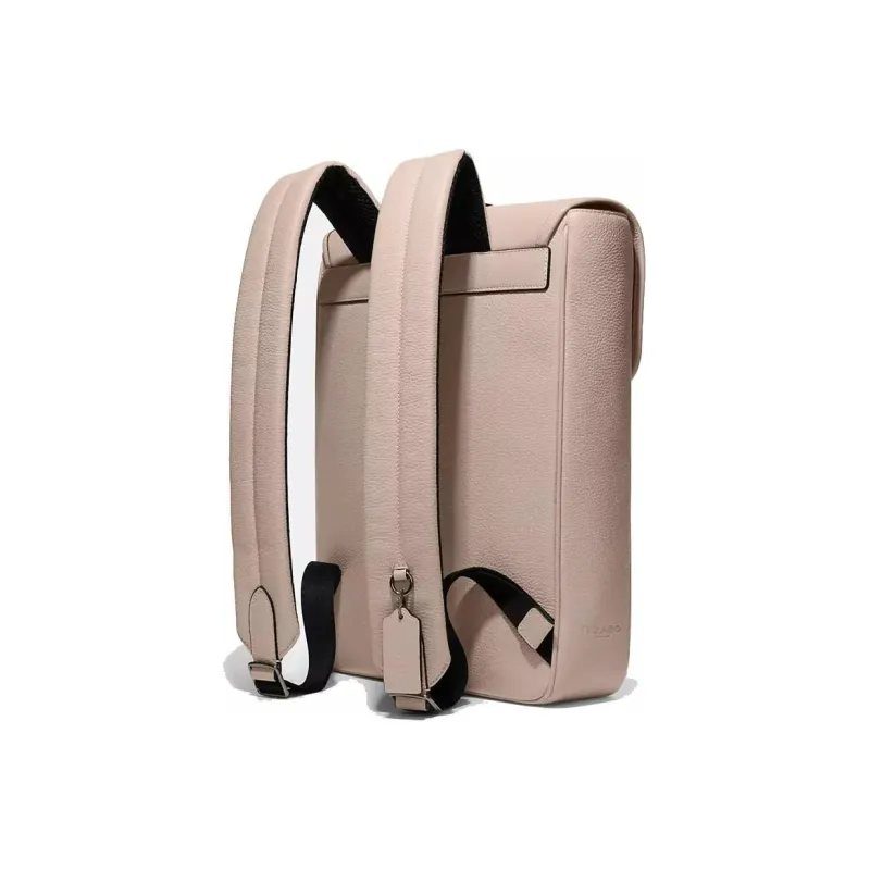 COACH Pebbled Leather Laptop Bag Backpack Tubas Men's Nude-3