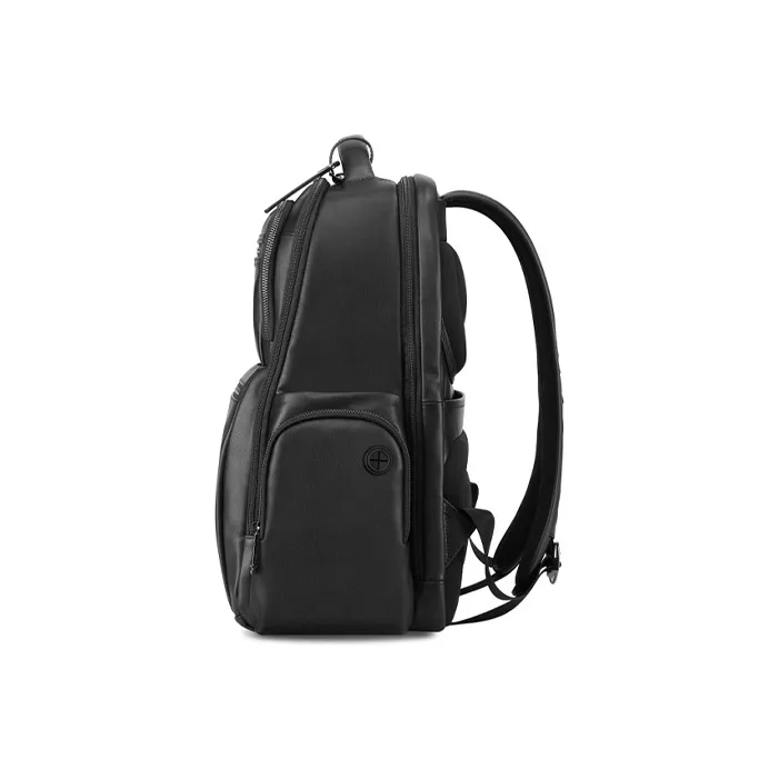 SAMSONITE Textile Cow Leather Backpack Men's Black-1