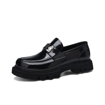 U7 Top Grain Cow Leather Collection Men's Casual Shoes Men's Black