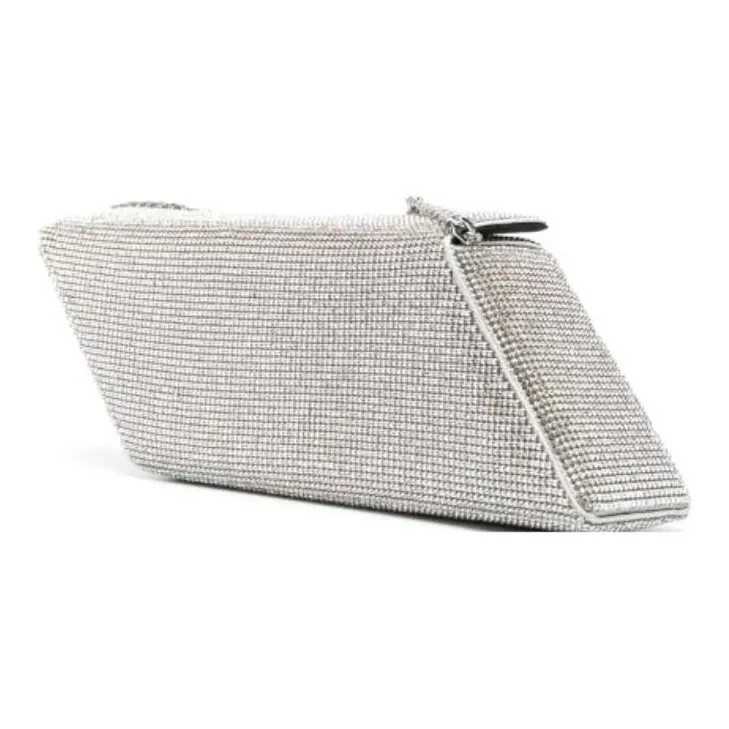 KARA Embellished Box Shaped Chain Linked Shoulder Bag-2