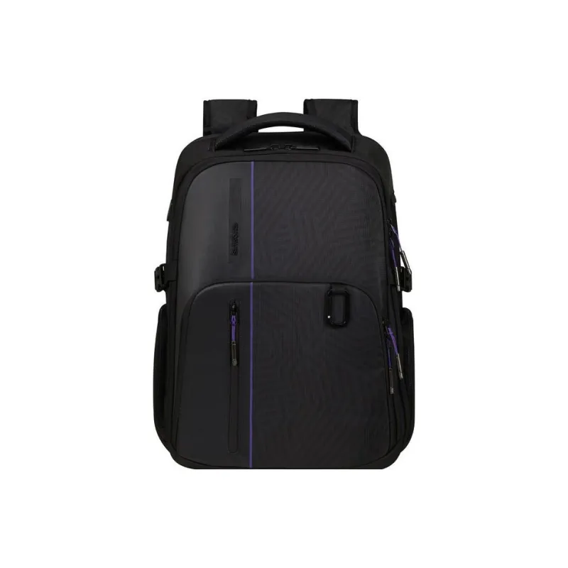 SAMSONITE Recycled PET Polyester Backpack Unisex Black Purple-0