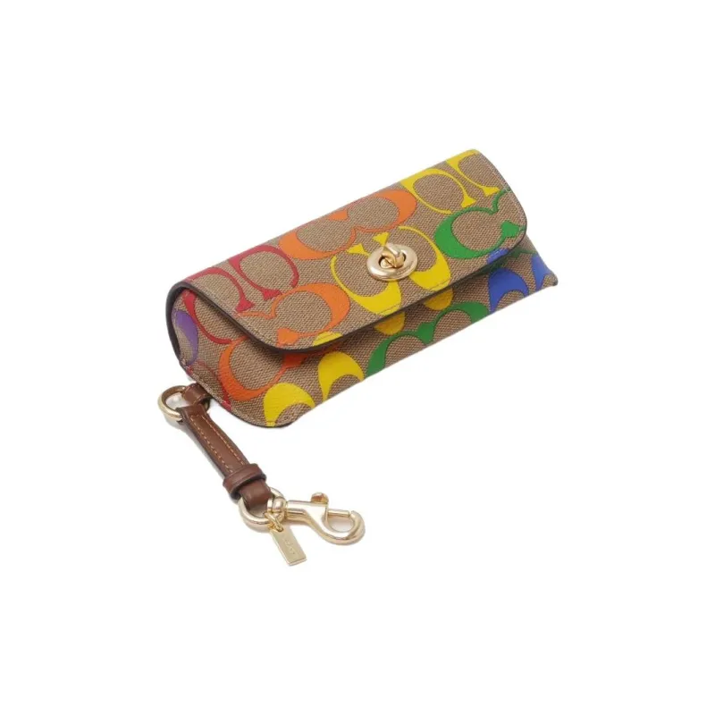 COACH Sunglass Case Eyeglass Pouches Brown-2