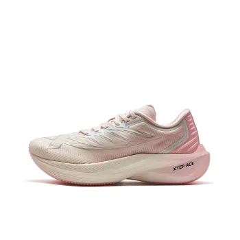 XTEP Integrated Molding Generation 1 Running Shoes Women's Low Top Ivory Pink/Cherry Blossom Pink