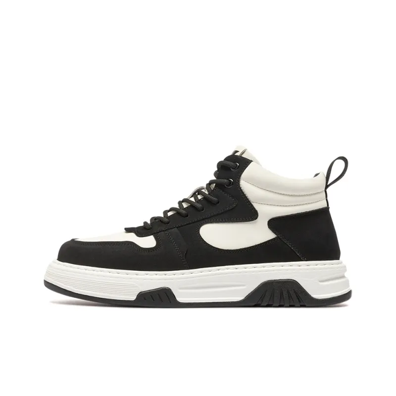 QIAONAI Height Increasing Wear-Resistant High-Top Skateboard Shoes 4cm Men's-3