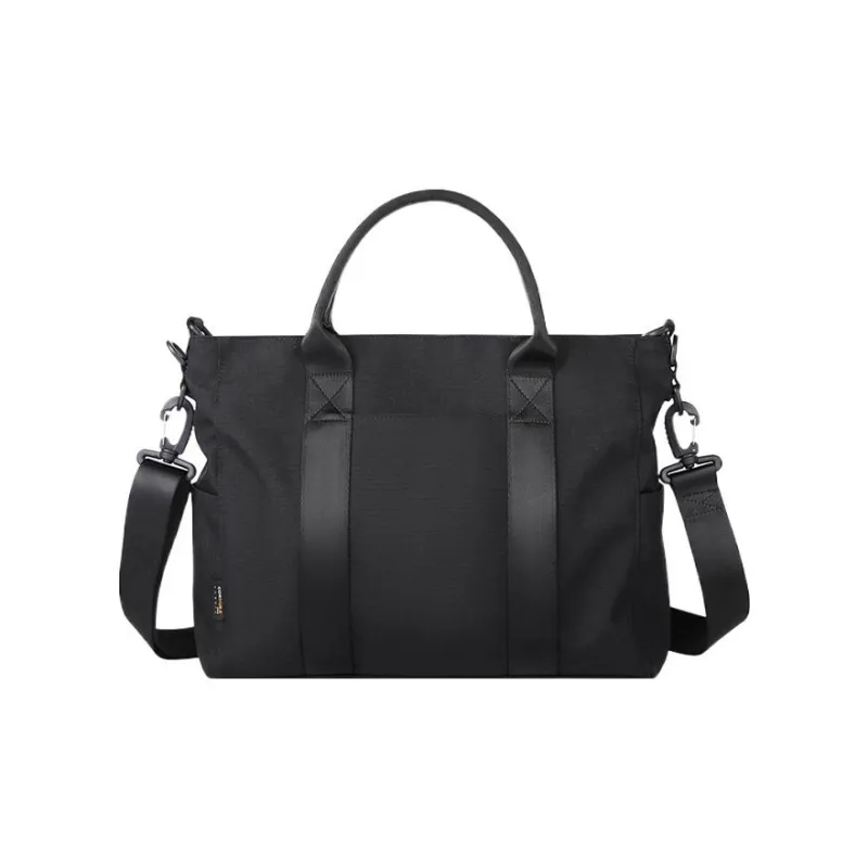 BJIAX Nylon Portable One Shoulder Crossbody Laptop Bags Briefcases Large Size Men's Black-5