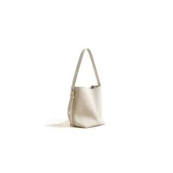 MIMIKISS Cow Leather Crossbody Bag Shoulder Bag Medium Size Women's Ecru/Brown/Five Color/Black