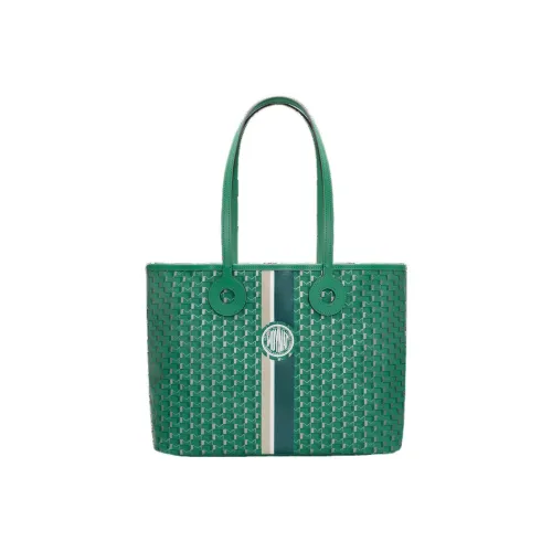 Moynat Canvas With Leather Tote Bag, Shopping Bag, Shoulder Bag, Handbag Medium Size Women's Green