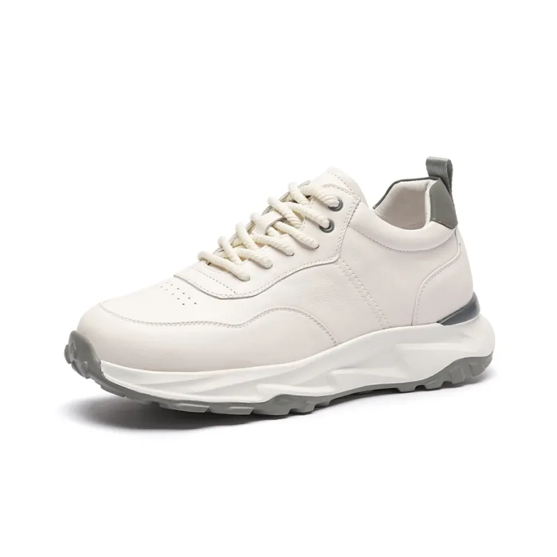 QIAONAI Chunky Sneakers Men Low Top Black/White-6