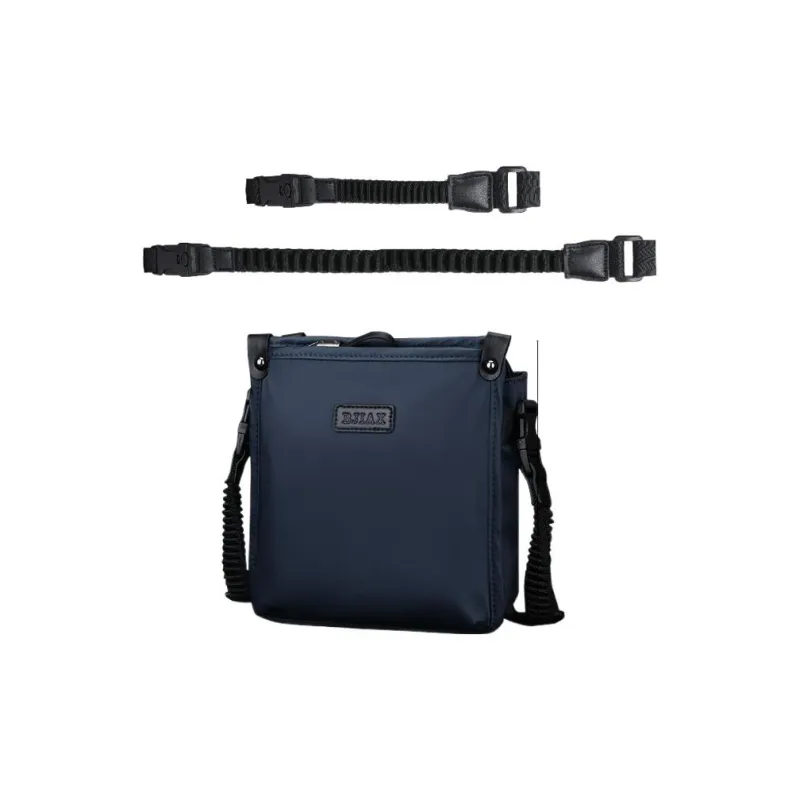 BJIAX Nylon Backpack Shoulder Bags Regular Unisex Black/Blue-0