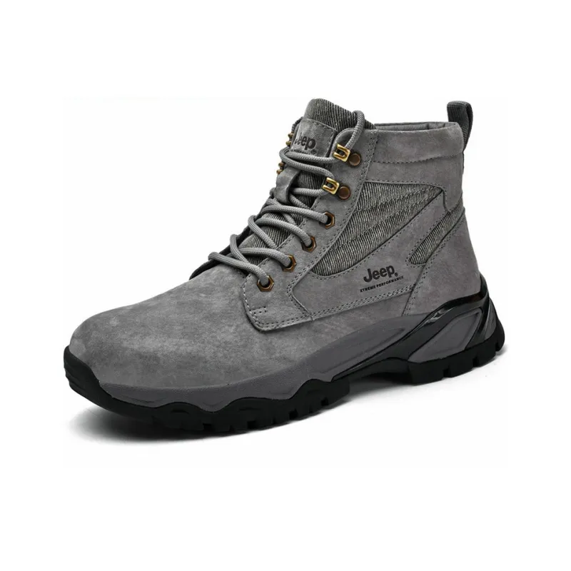 Jeep Cushioning Anti Slip And Wear Resistant Coverage High Top Outdoor Functional Men's Gray-2