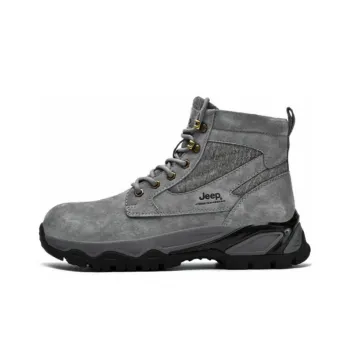Jeep Cushioning Anti Slip And Wear Resistant Coverage High Top Outdoor Functional Men's Gray
