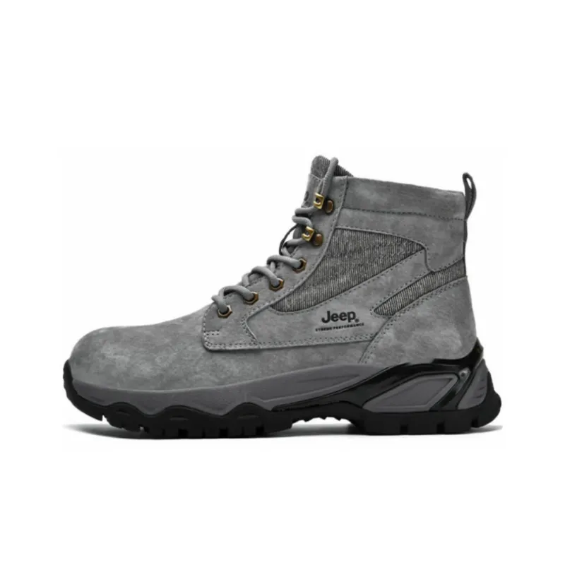 Jeep Cushioning Anti Slip And Wear Resistant Coverage High Top Outdoor Functional Men's Gray-0