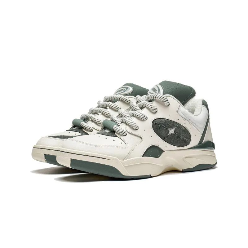 LiNing Shooting Star Cushioning Wear-Resistant Low-Top Casual Shoes Unisex Qian Shan Jade-2