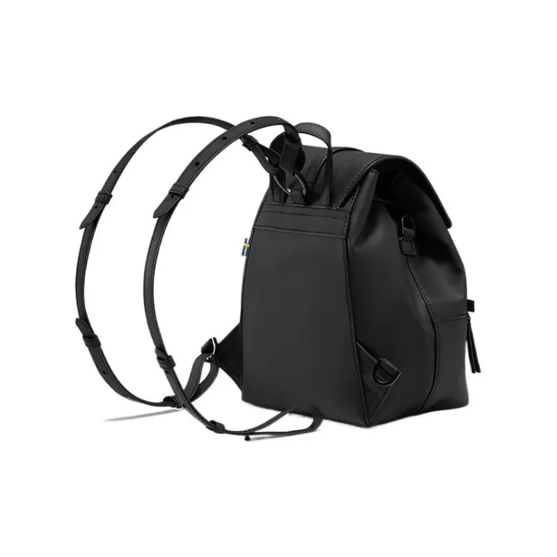 Gaston Luga Fabric Shoulder Bag, Crossbody Bag, Backpack Small Size Unisex Elegant Black/Light Taupe-2