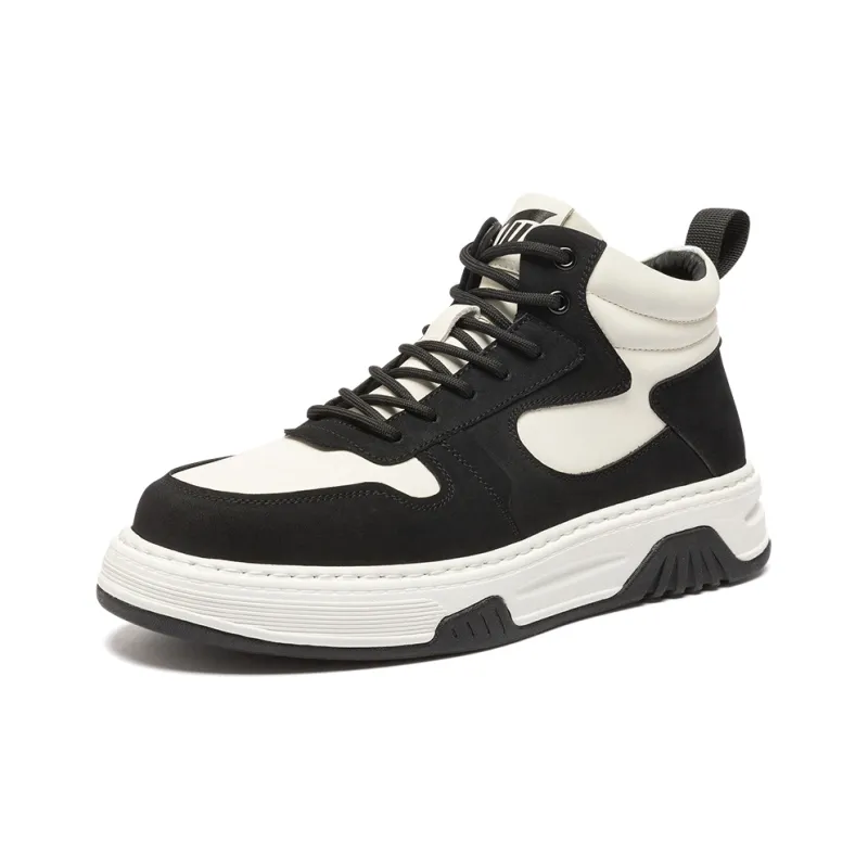 QIAONAI Height Increasing Wear-Resistant High-Top Skateboard Shoes 4cm Men's-4