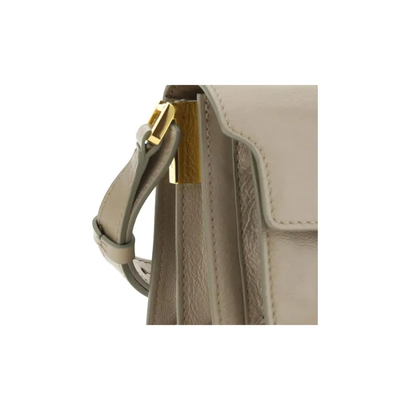 MARNI Trunk Cow Leather Trunk Bag Crossbody Bag Shoulder Bag Women's Beige-4