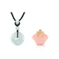 Fortune Peaceful Buckle Pendant, Black Cord+Heartbeat Box