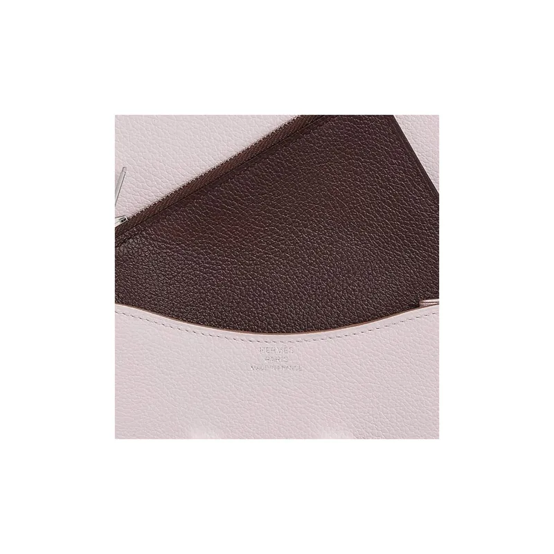 HERMES Constance Slim Evercolor Calfskin Wallet, Card Holder, Fanny Pack Regular Women's Dream Purple & Saddle Red-4
