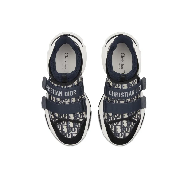 DIOR D Wonder Low Deep Blue White DIOR Oblique Technical Fabric Women's-4