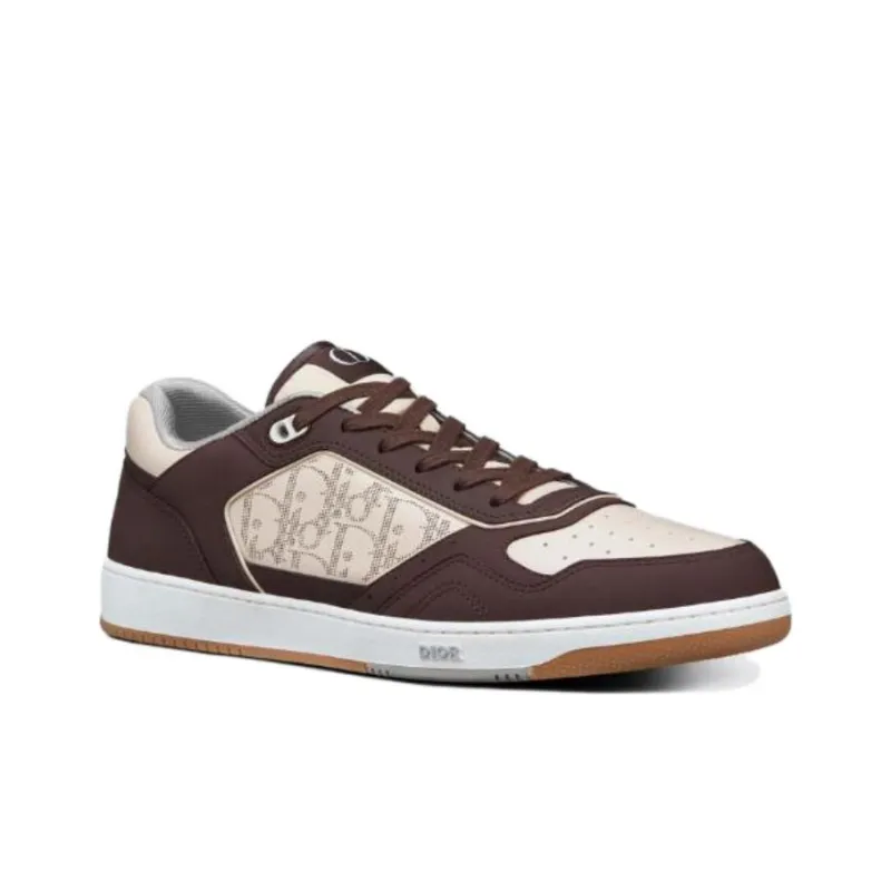 DIOR B27 Low Brown White Oblique Leather-2