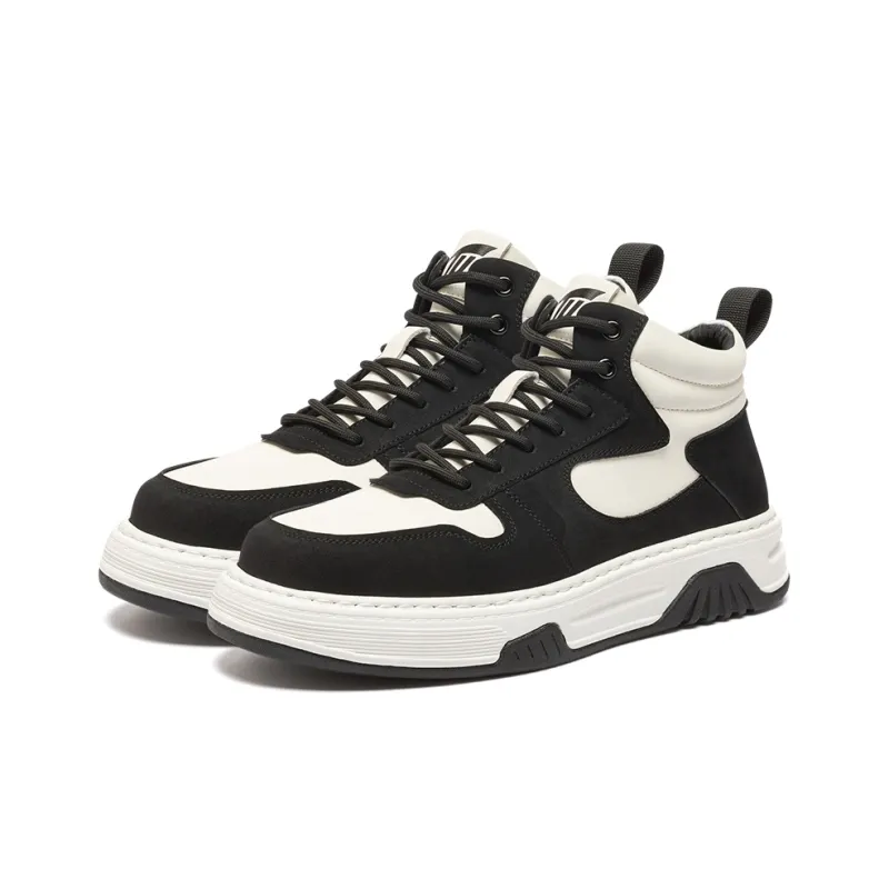 QIAONAI Height Increasing Wear-Resistant High-Top Skateboard Shoes 4cm Men's-5