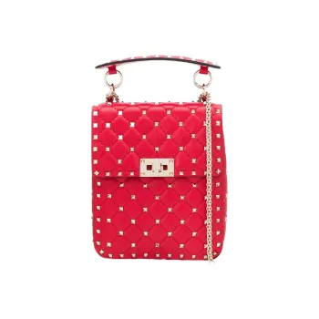 Valentino Leather Handbag Shoulder Bag Crossbody Bag Regular Women's Red