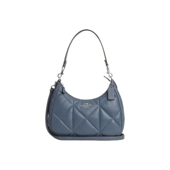 COACH Teri Nappa Leather Shoulder Bag Hobo Bag Portable Crossbody Bag Shoulder Bag Women's Blue