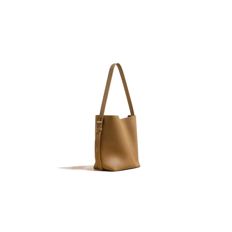MIMIKISS Cow Leather Crossbody Bag Shoulder Bag Medium Size Women's Ecru/Brown/Five Color/Black-6