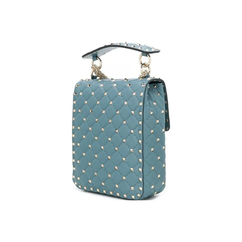 Valentino Leather Portable Crossbody Bag Shoulder Bag Regular Women's Light Blue-1
