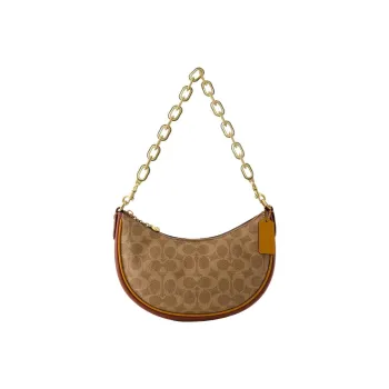 COACH Mira Cow Leather Handbag Shoulder Bag Women's Chestnut