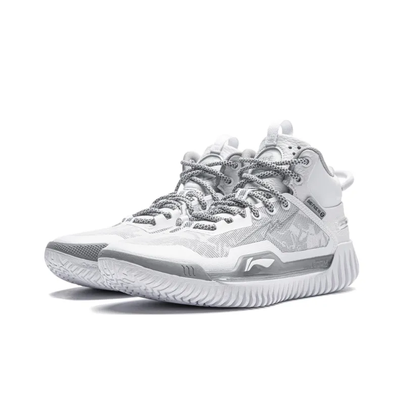 Aape x LiNing Badfive 3 Cushioning Low Top Outdoor Performance Basketball Shoes Men's White-2